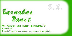 barnabas manit business card